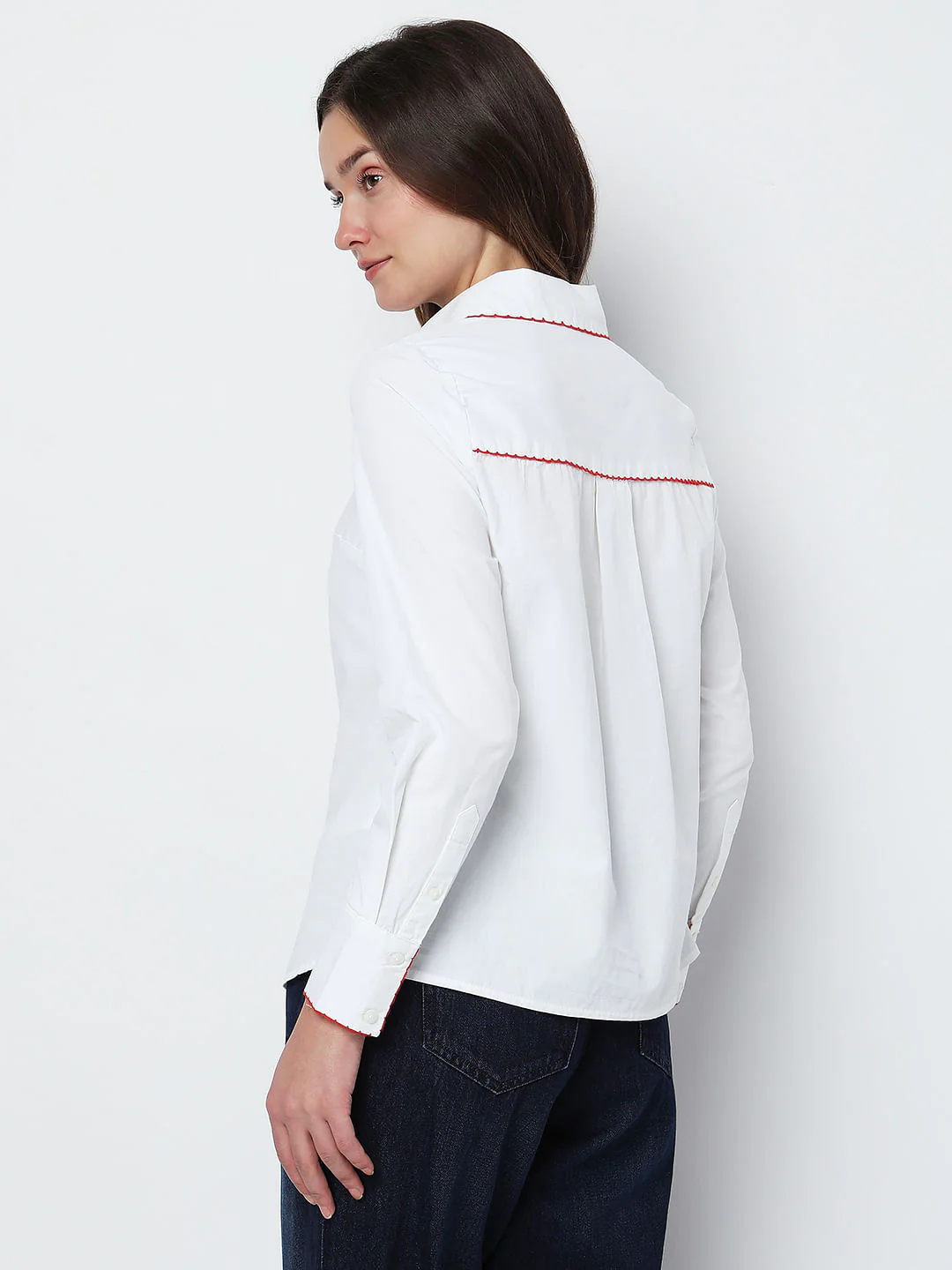 White Embroidered Shirt - Image 4