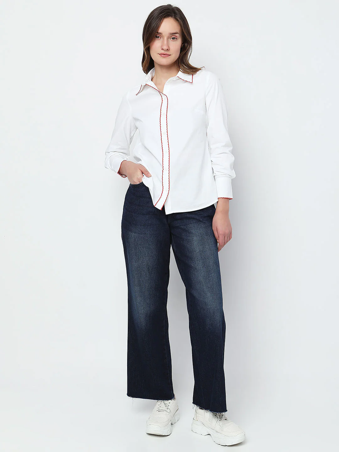 White Embroidered Shirt - Image 5