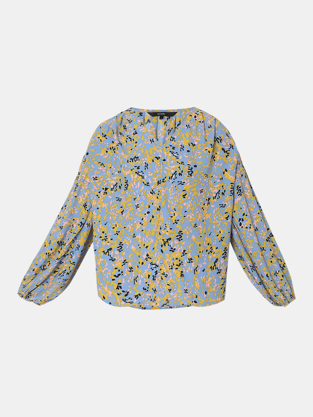 Blue Abstract Print Top - Image 7