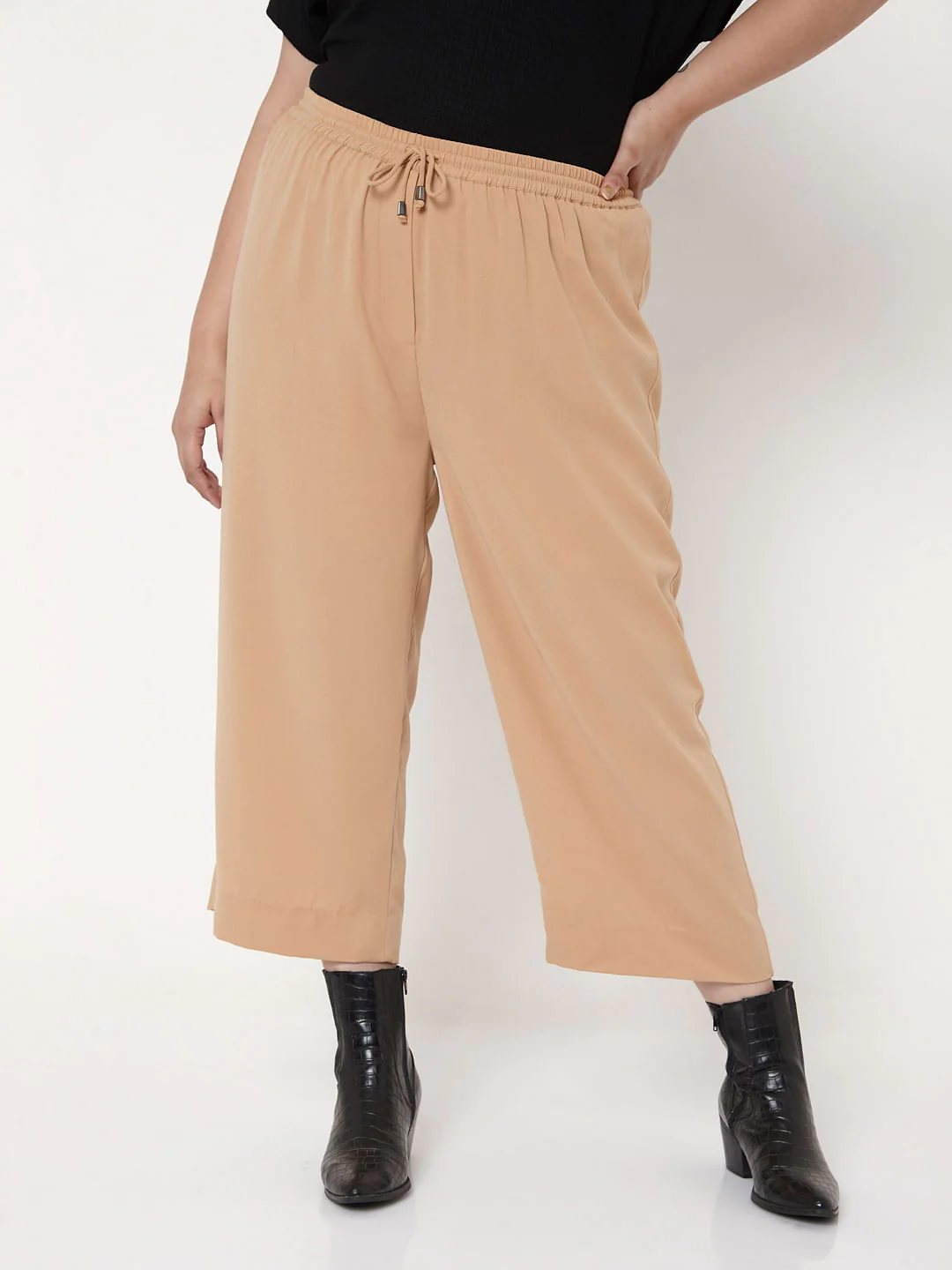 Curve Dark Beige Pants - Image 2