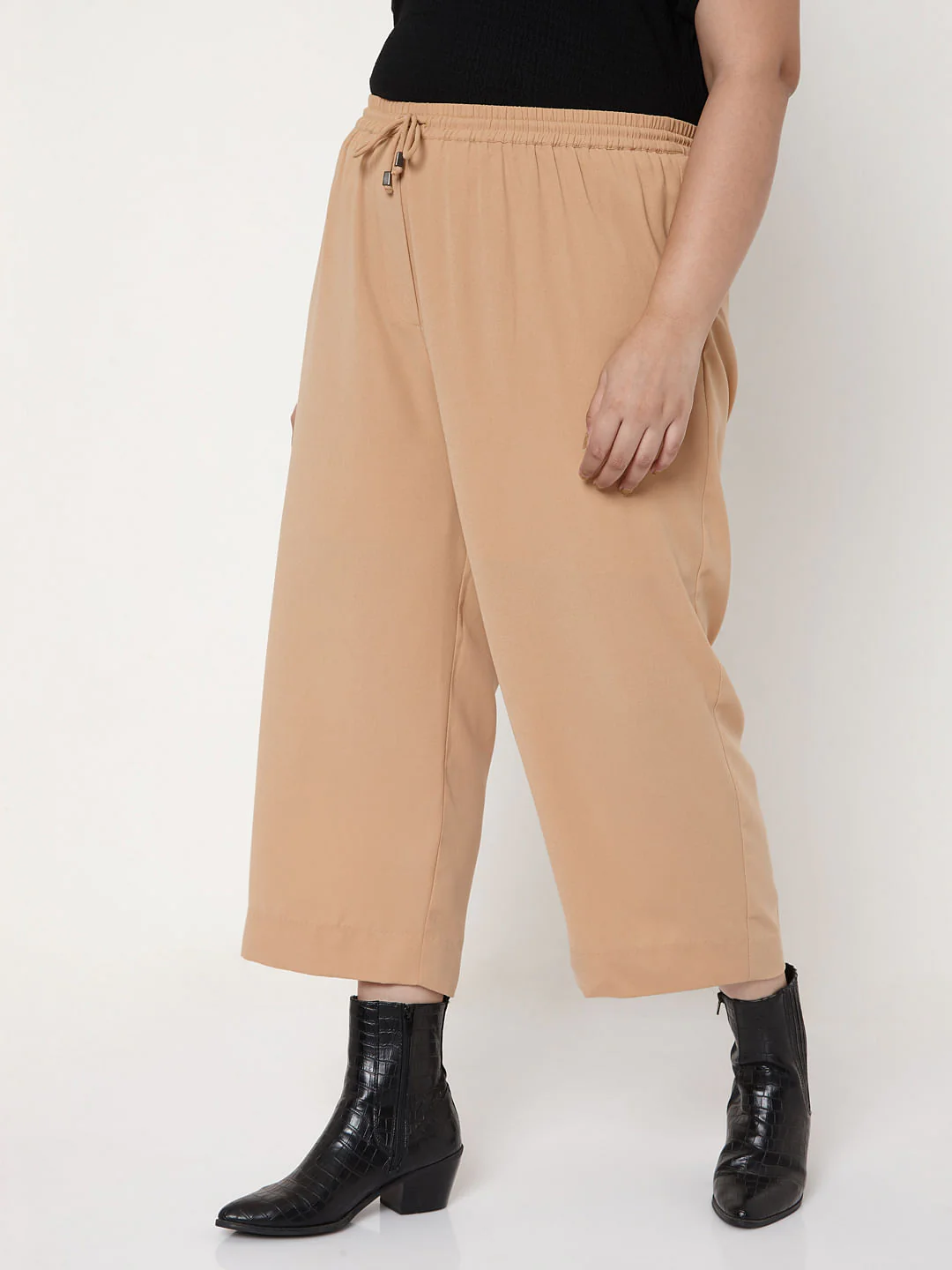 Curve Dark Beige Pants - Image 3