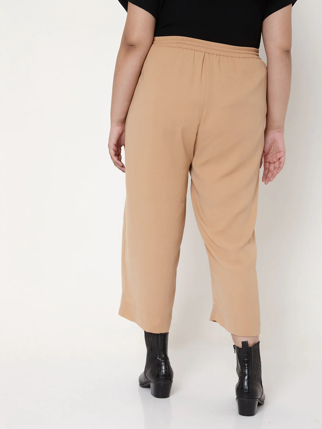 Curve Dark Beige Pants - Image 4