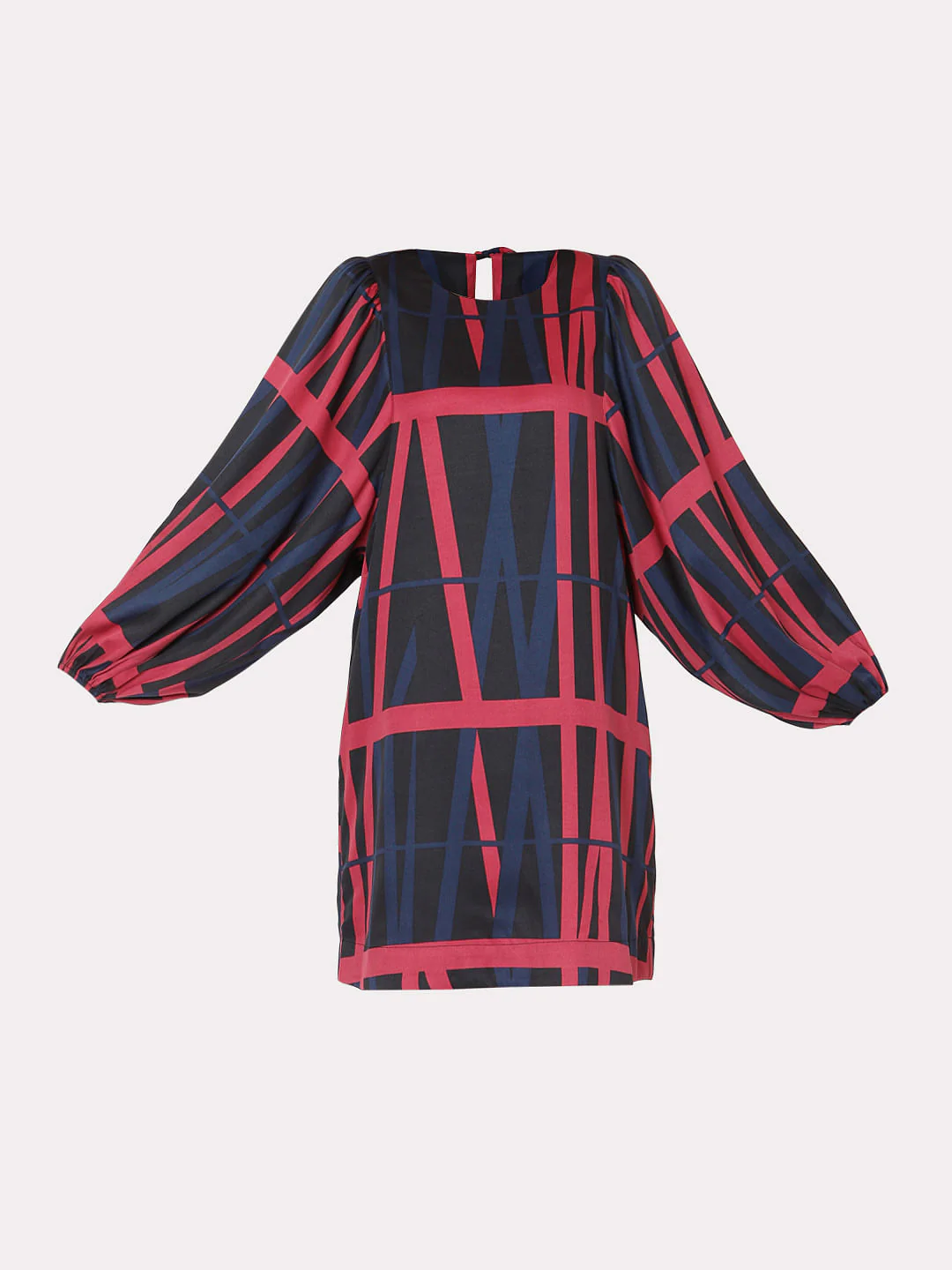Black Geometric Print Shift Dress - Image 7