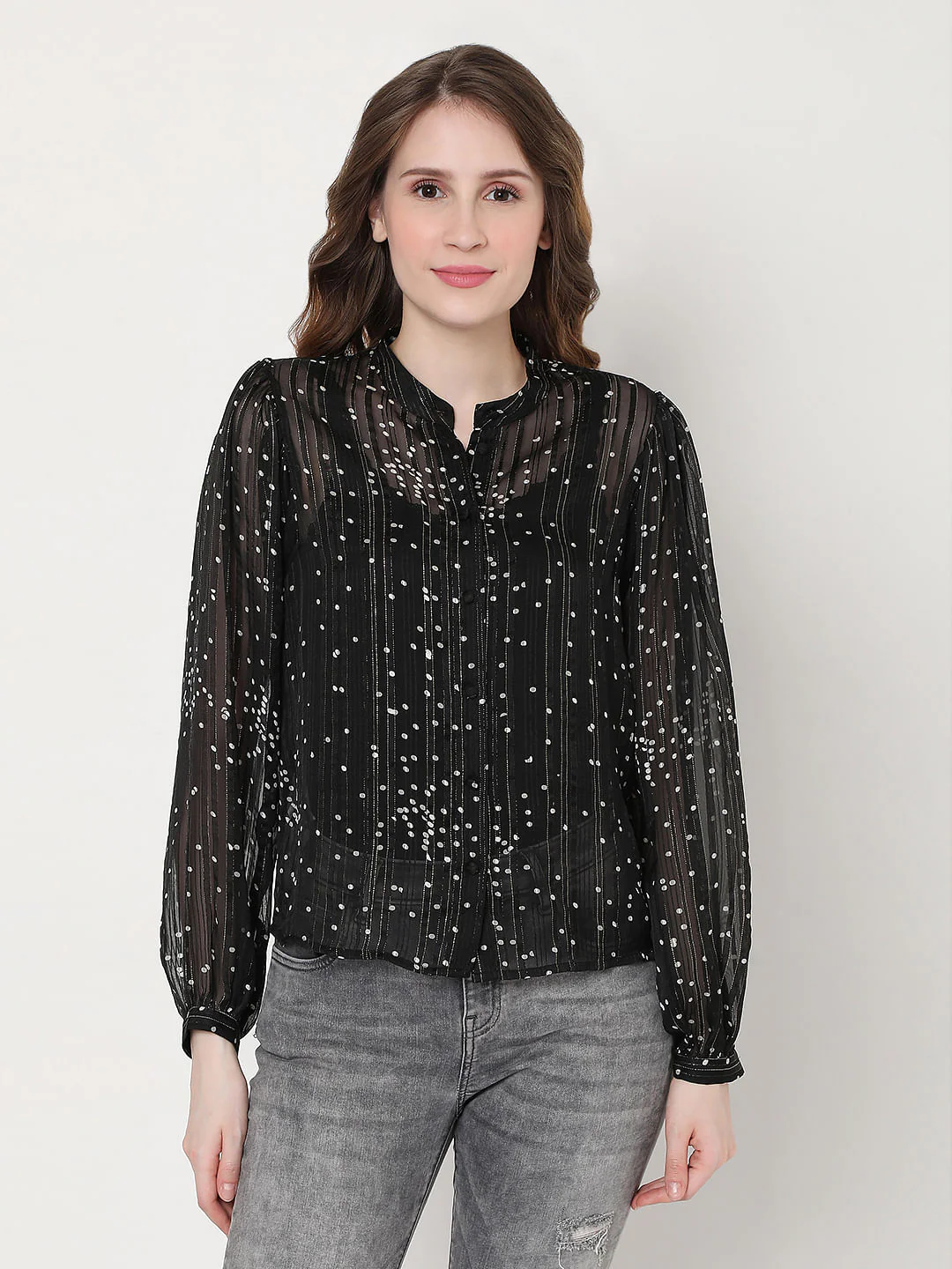 Black Textured Top - Image 2