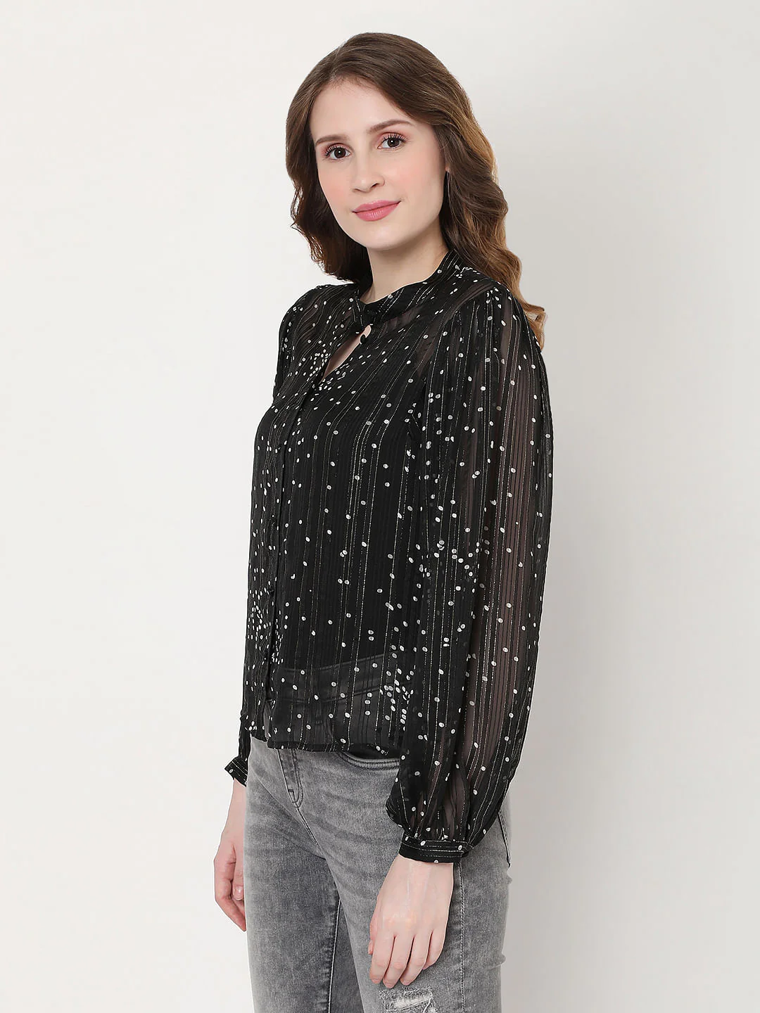 Black Textured Top - Image 3