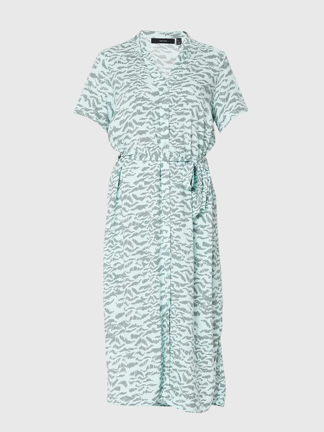 Green Abstract Print Midi Dress - Image 6
