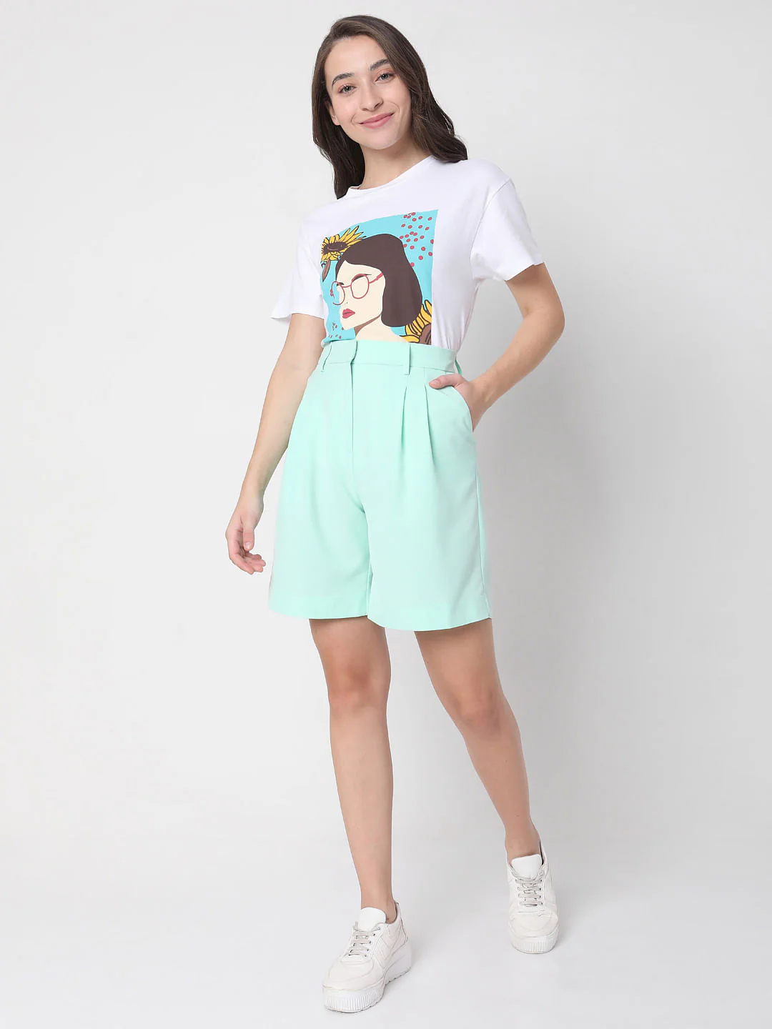 Green Co-Ord Set Shorts - Image 6