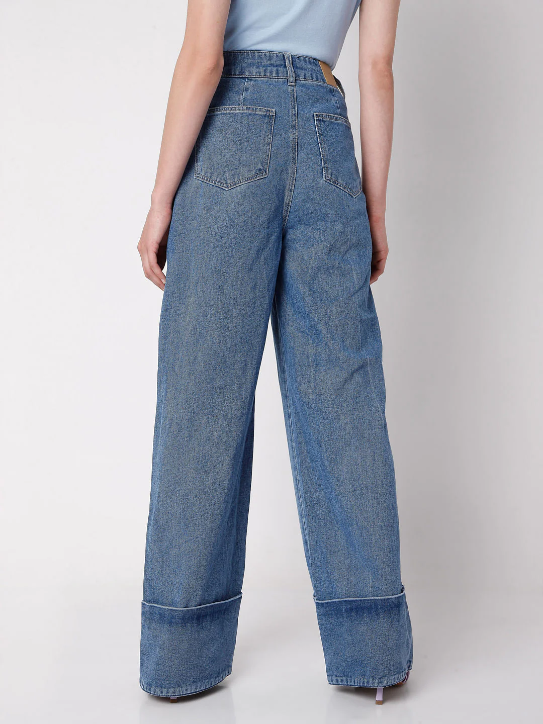 Blue High Rise Zoey Wide-Leg Jeans - Image 4