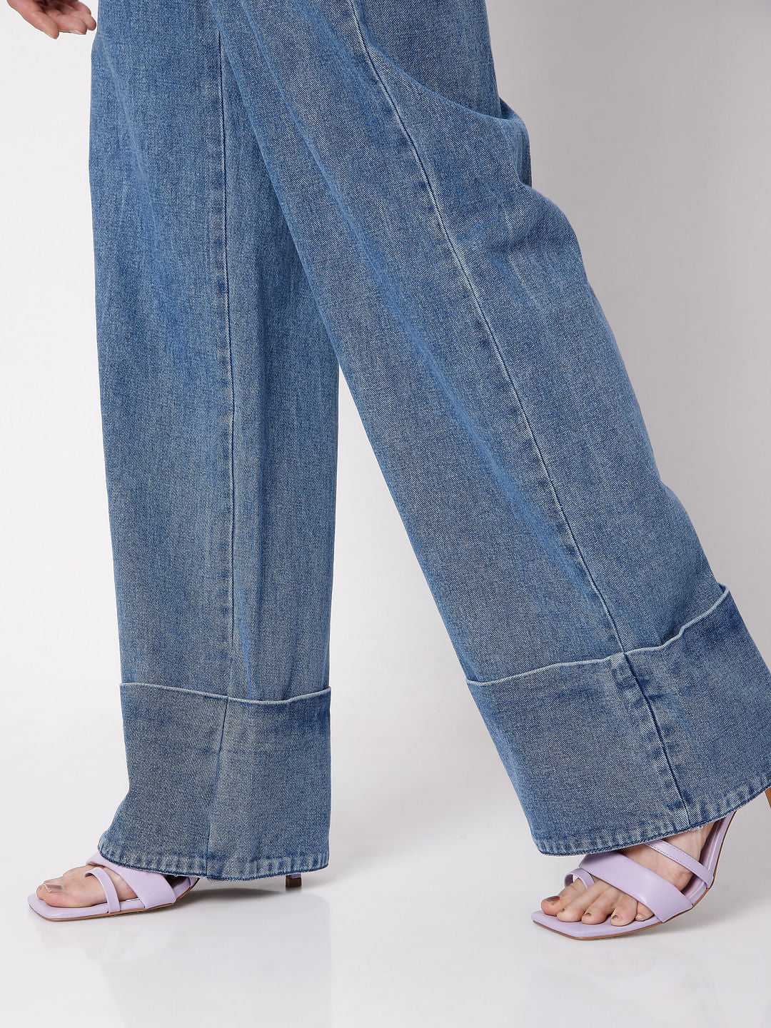 Blue High Rise Zoey Wide-Leg Jeans - Image 5