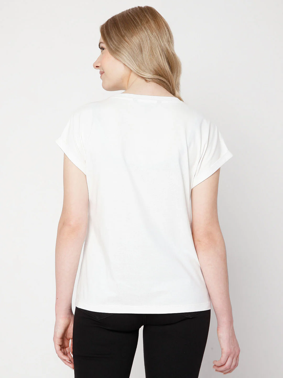 White Slogan Print T-Shirt - Image 4