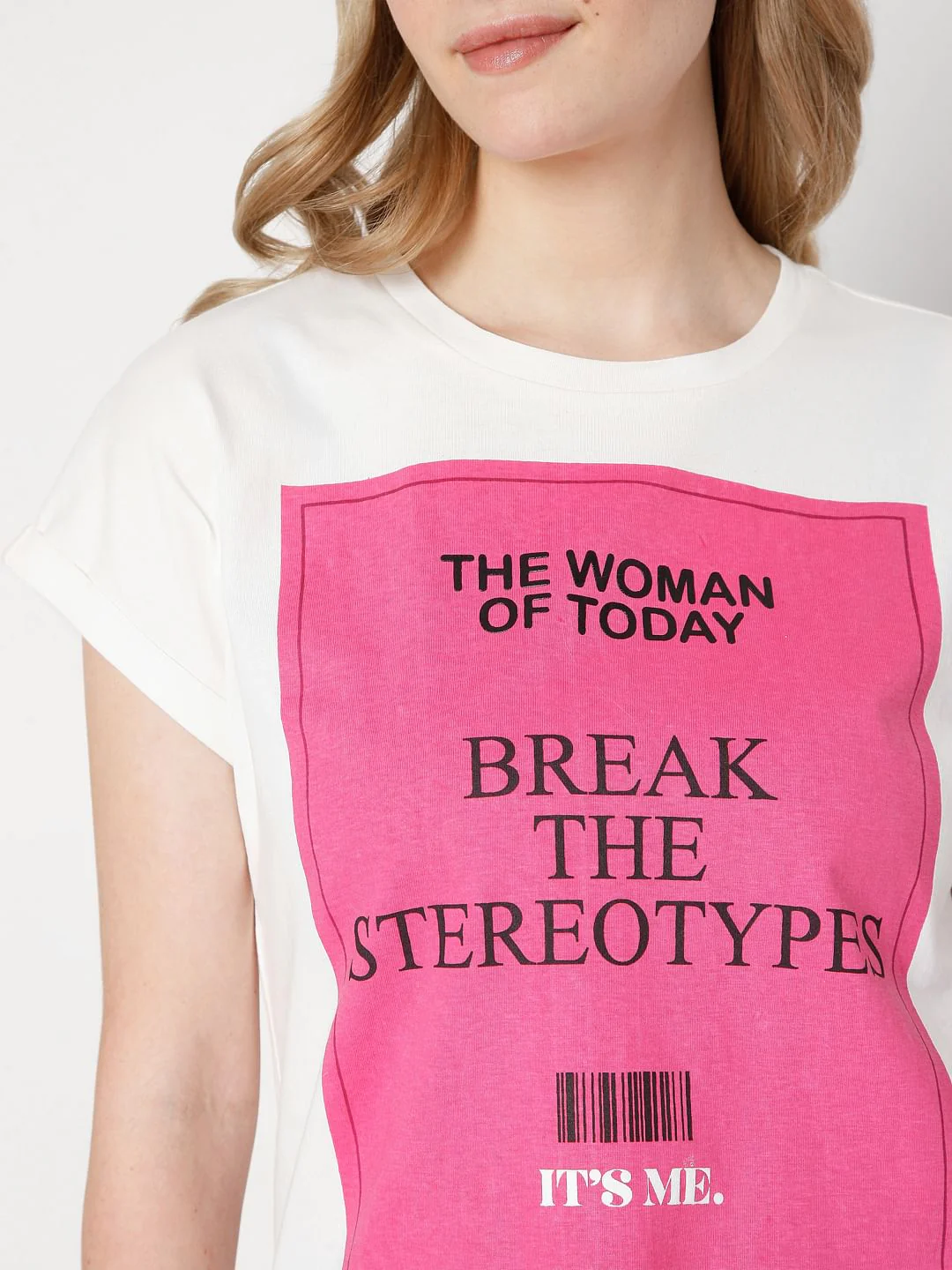 White Slogan Print T-Shirt - Image 6