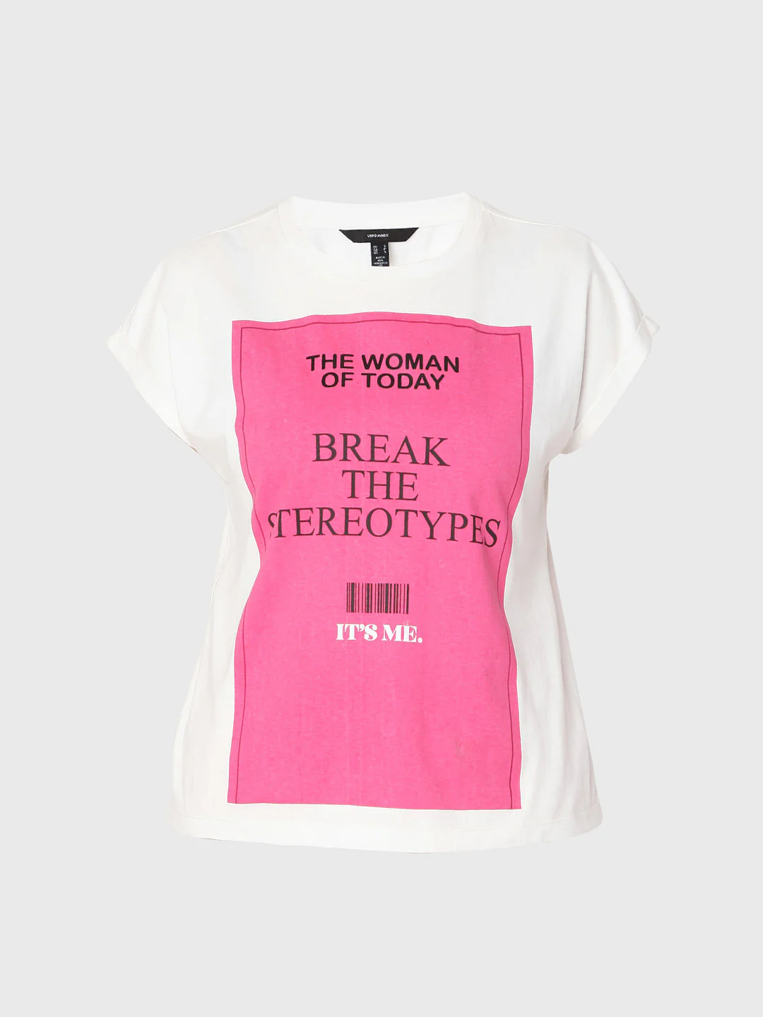 White Slogan Print T-Shirt - Image 7