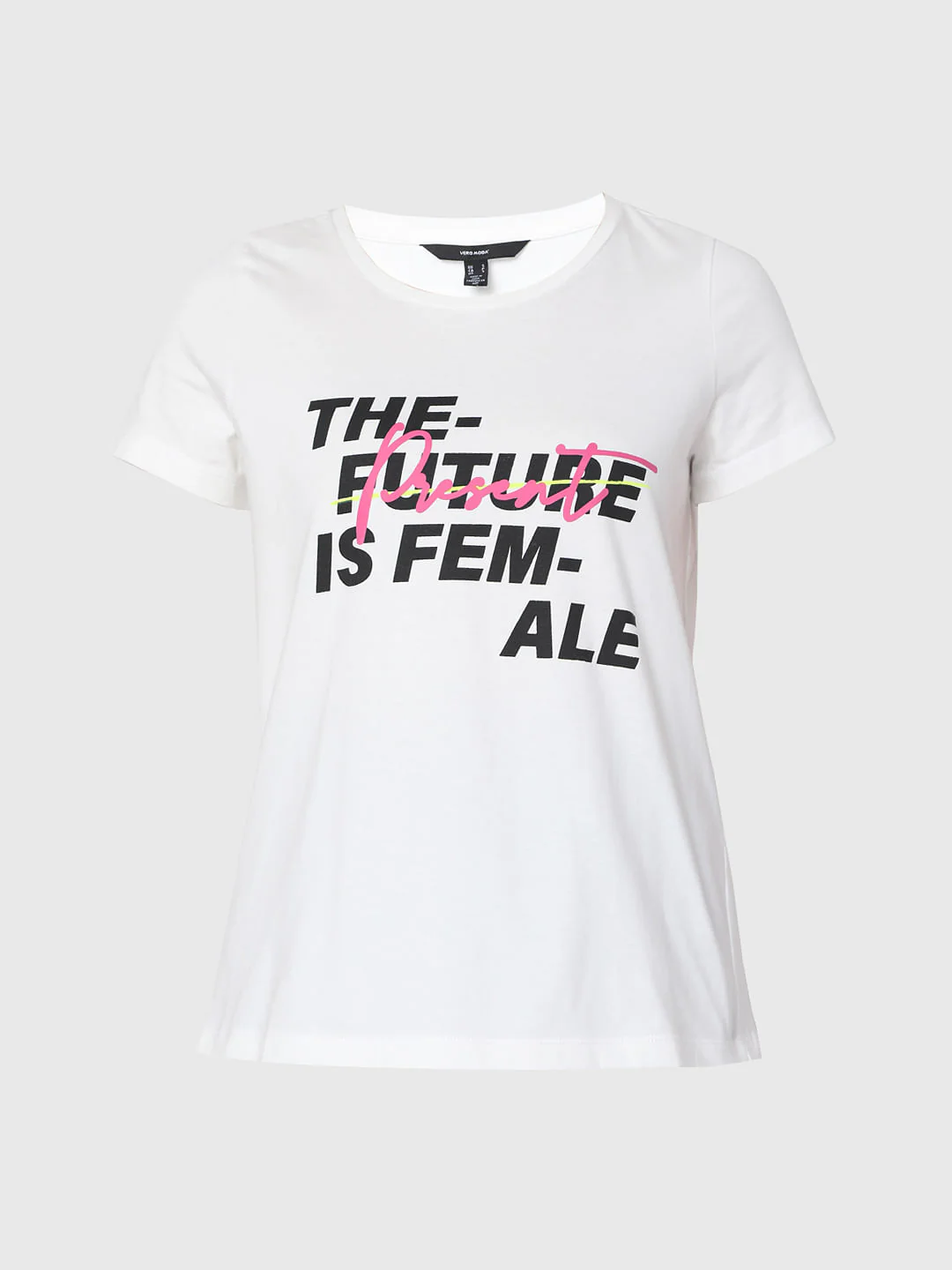 White Slogan Print T-Shirt - Image 7