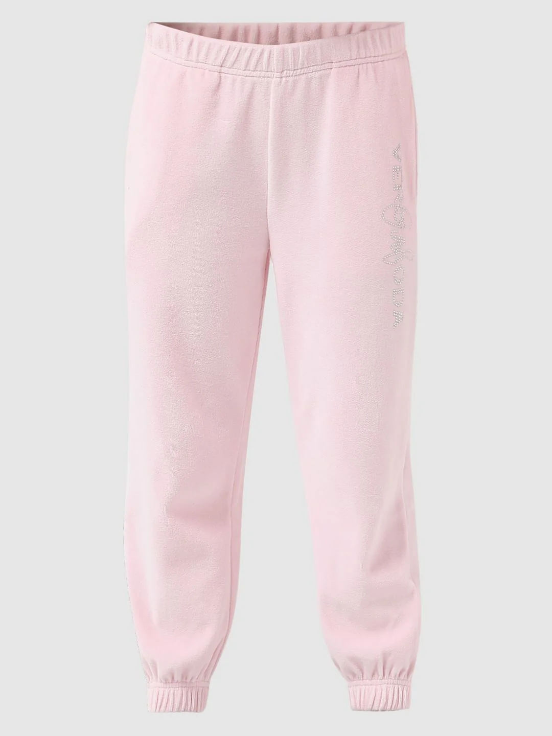 Girl Pink Mid Rise Velour Sweatpants - Image 5
