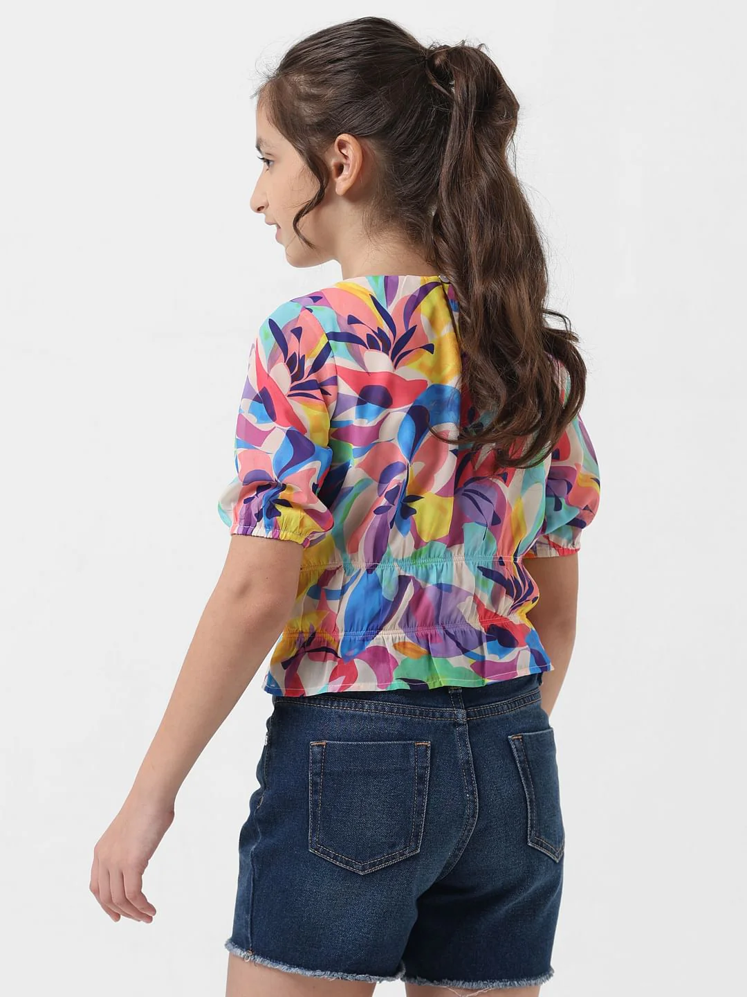 Girl Multi-Coloured Floral Top - Image 3