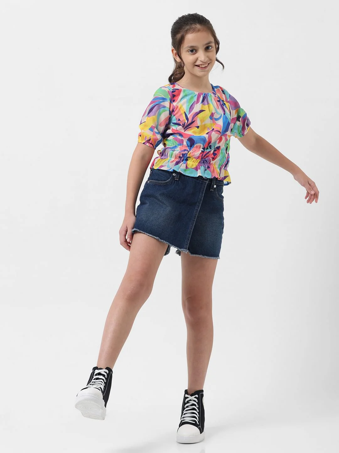 Girl Multi-Coloured Floral Top - Image 5