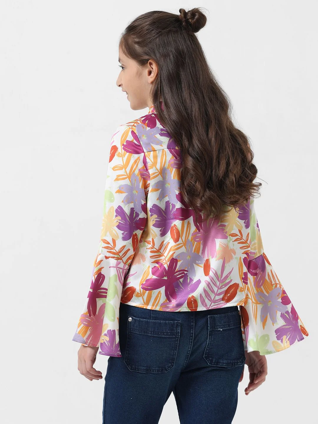 Girl Multi-Coloured Floral Shirt - Image 3