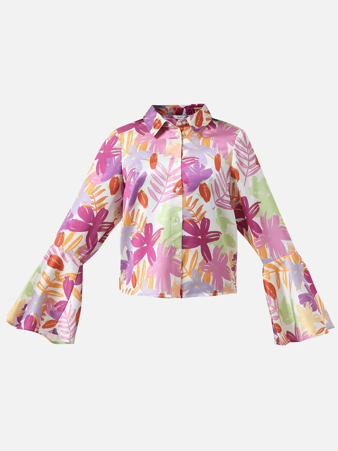 Girl Multi-Coloured Floral Shirt - Image 6