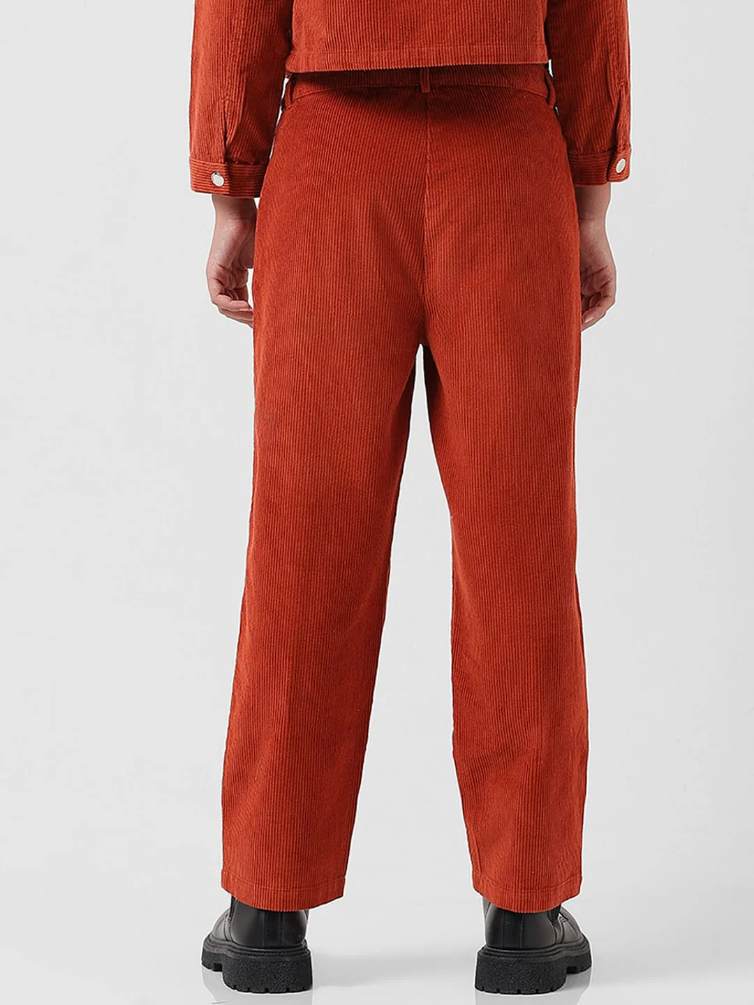 Girl Brick Red Mid Rise Corduroy Pants - Image 3