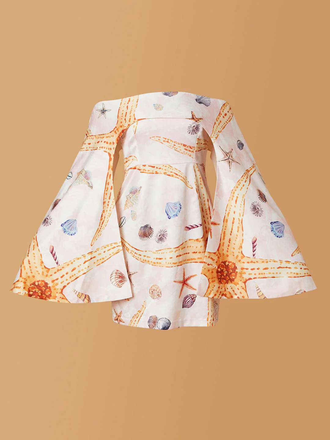 Marquee White Off Shoulder Printed Dress - Image 6