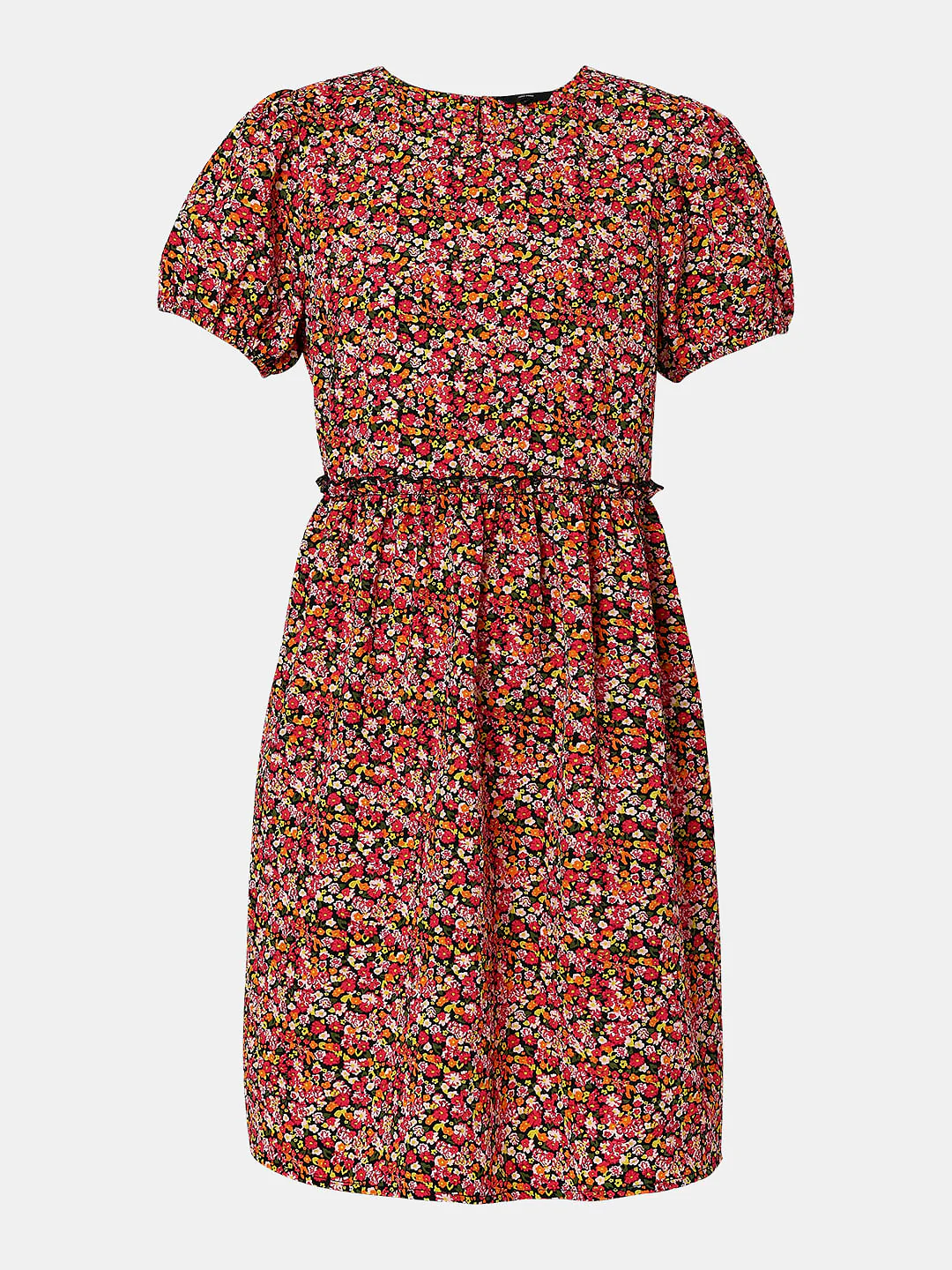 Black Floral Print Dress - Image 7