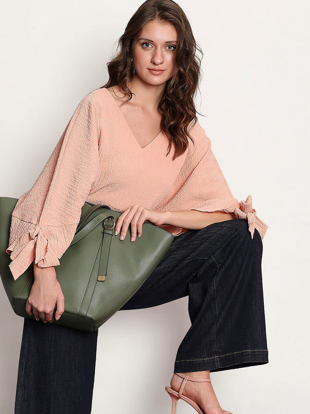 Peach Textured Top