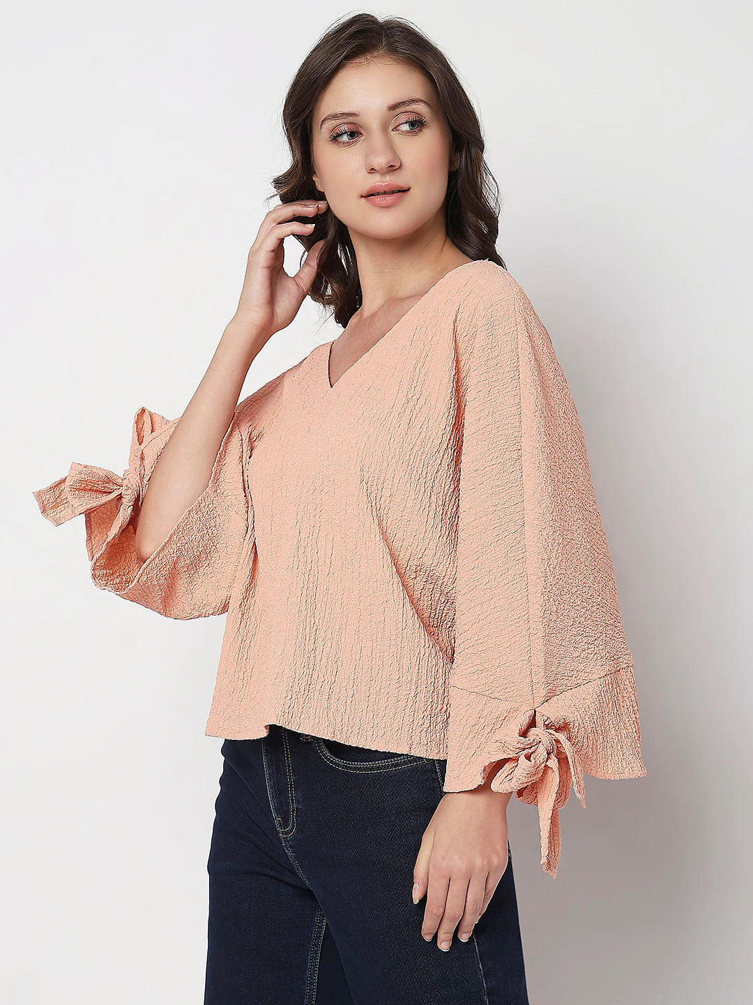 Peach Textured Top - Image 3