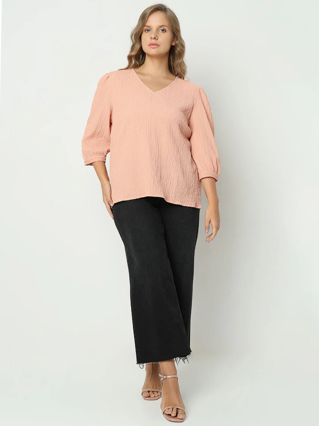 Curve Peach Textured Top - Image 5