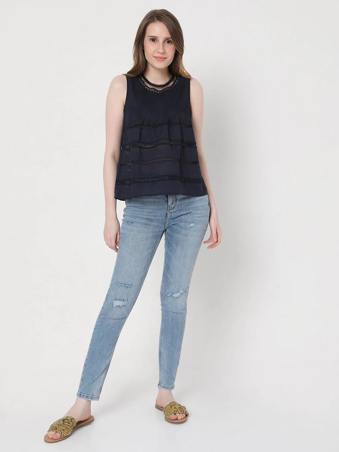 Navy Blue Sleeveless Top - Image 5