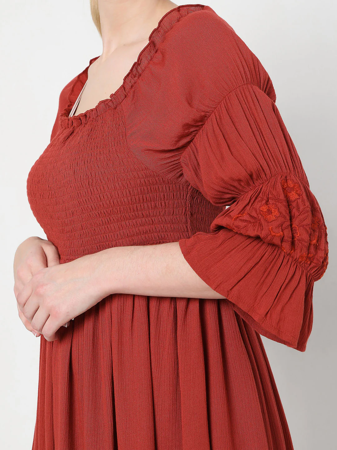 Brick Red Shift Dress - Image 6
