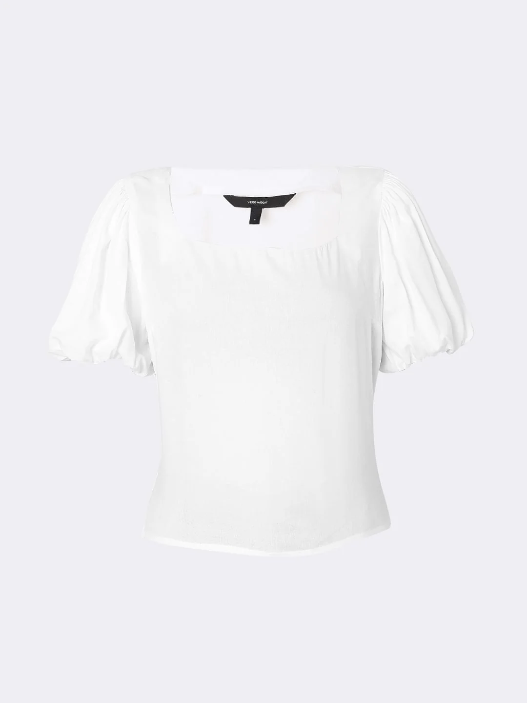 White Puff Sleeves Top - Image 7
