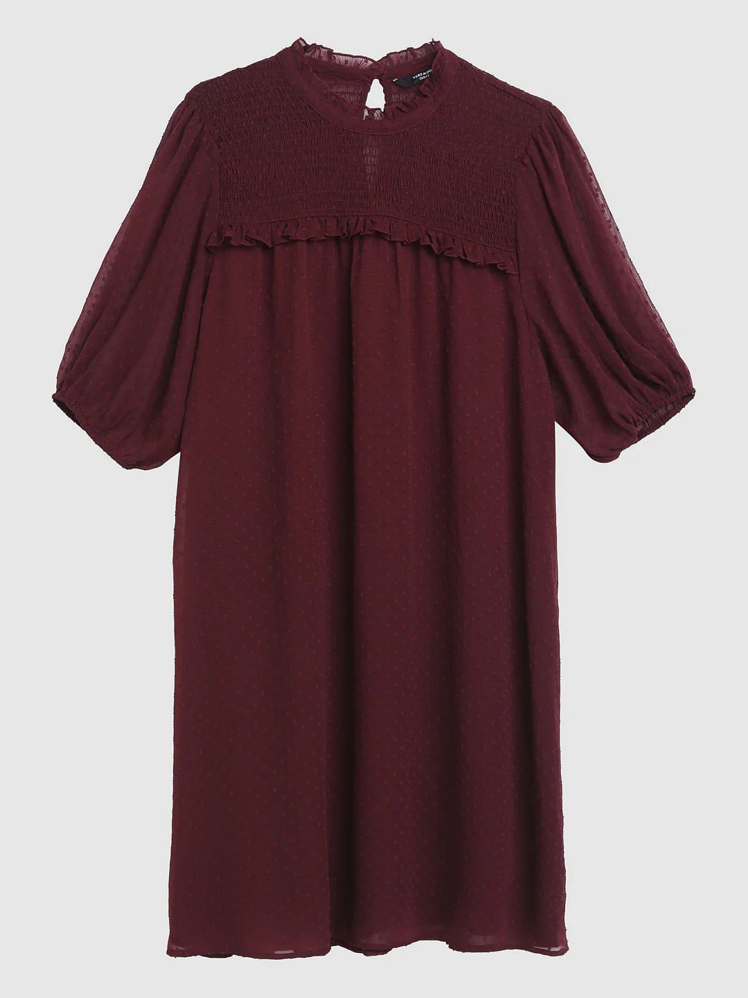 Curve Maroon Dobby Shift Dress - Image 7