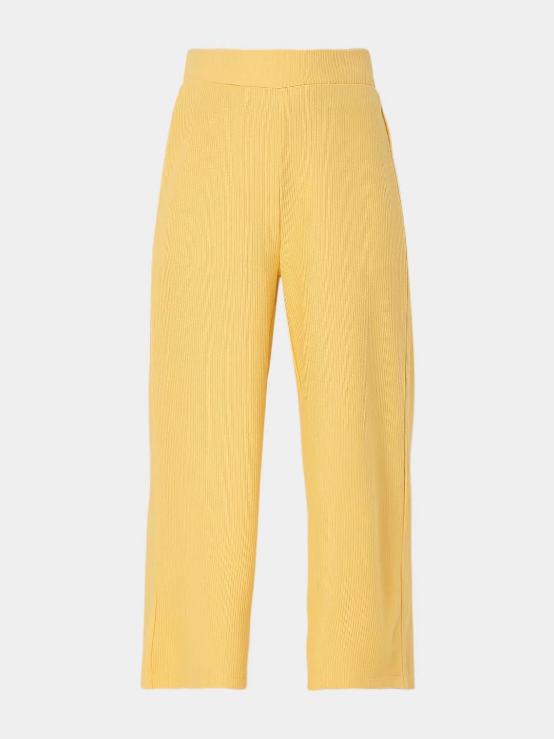 Yellow High Rise Flared Co-Ord Pants - Image 7