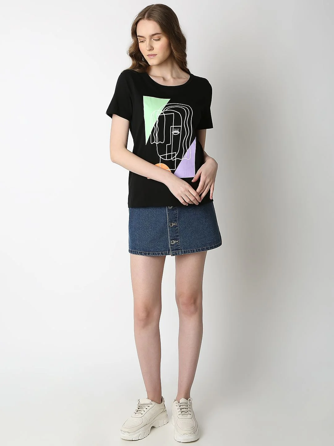 Black Graphic Print T-Shirt - Image 5