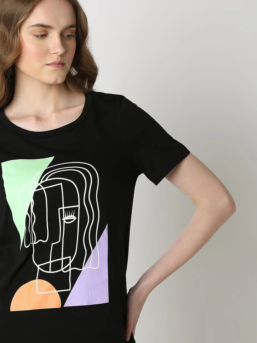 Black Graphic Print T-Shirt - Image 6
