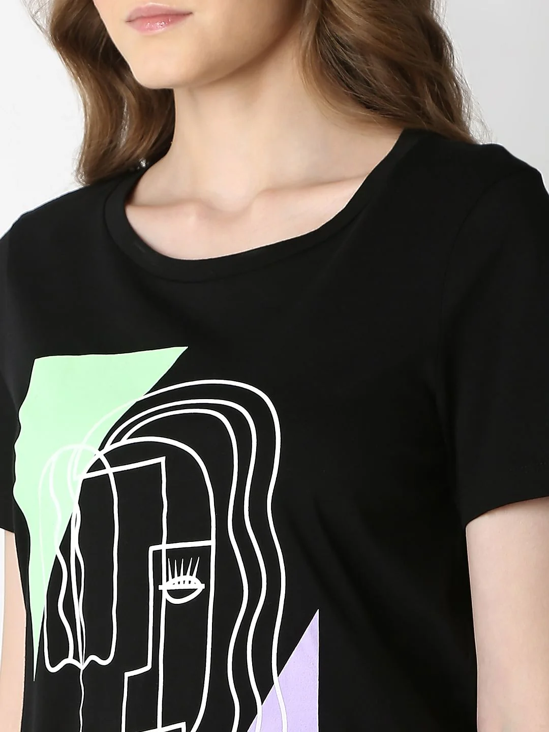Black Graphic Print T-Shirt - Image 8