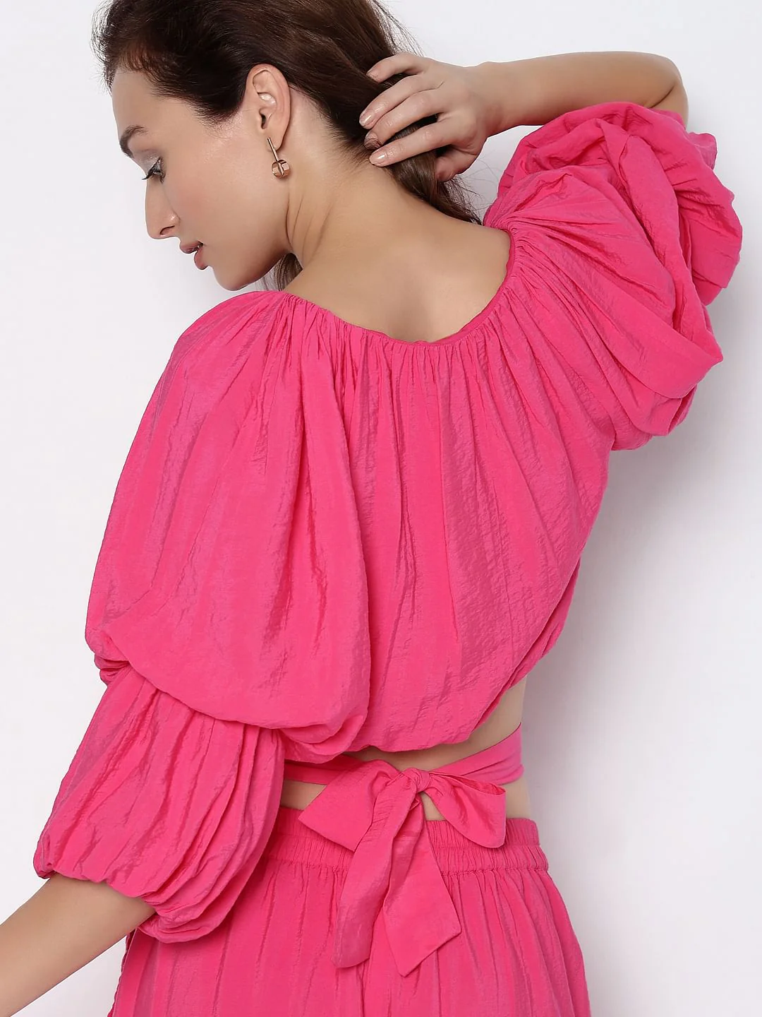 Marquee Pink Voluminous Sleeves Co-Ord Set Top - Image 6