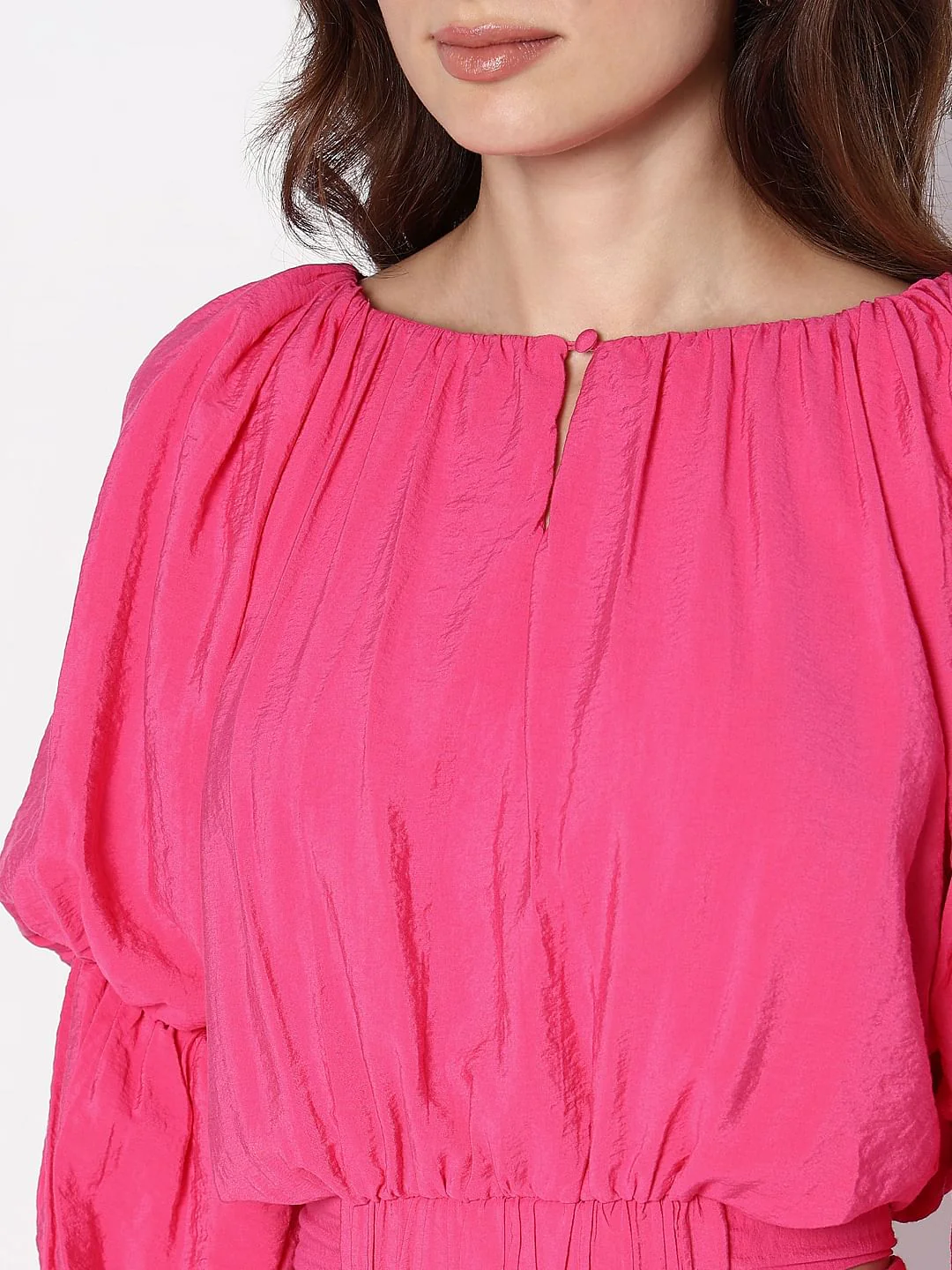 Marquee Pink Voluminous Sleeves Co-Ord Set Top - Image 8