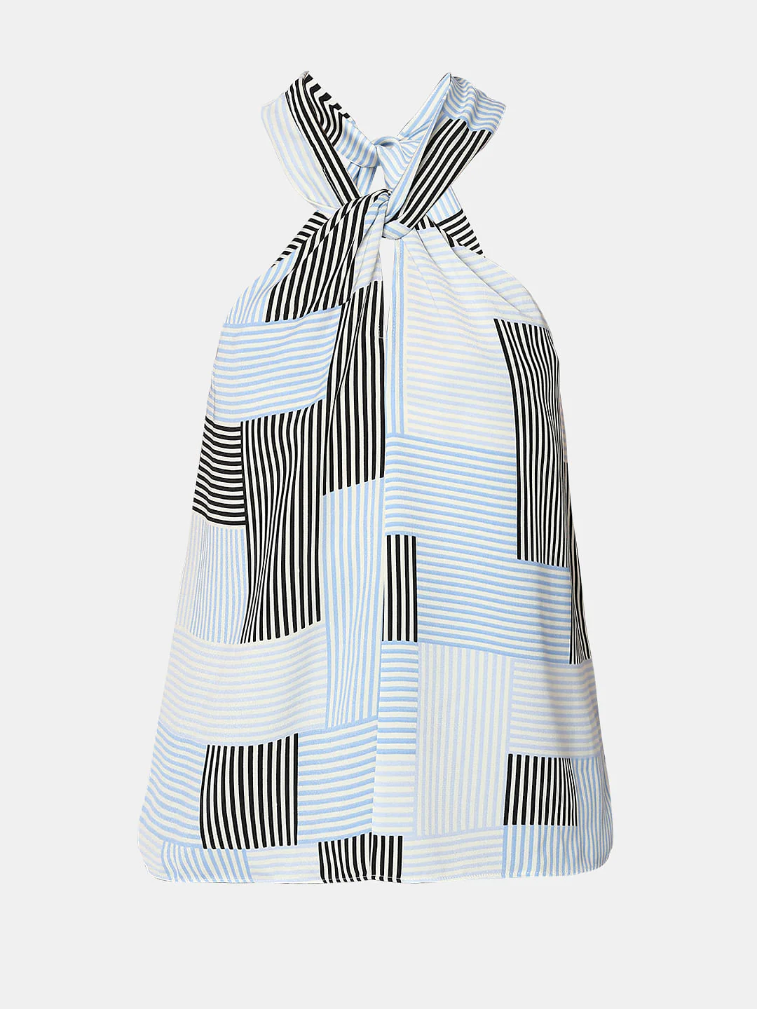 White Striped Halter Neck Top - Image 7
