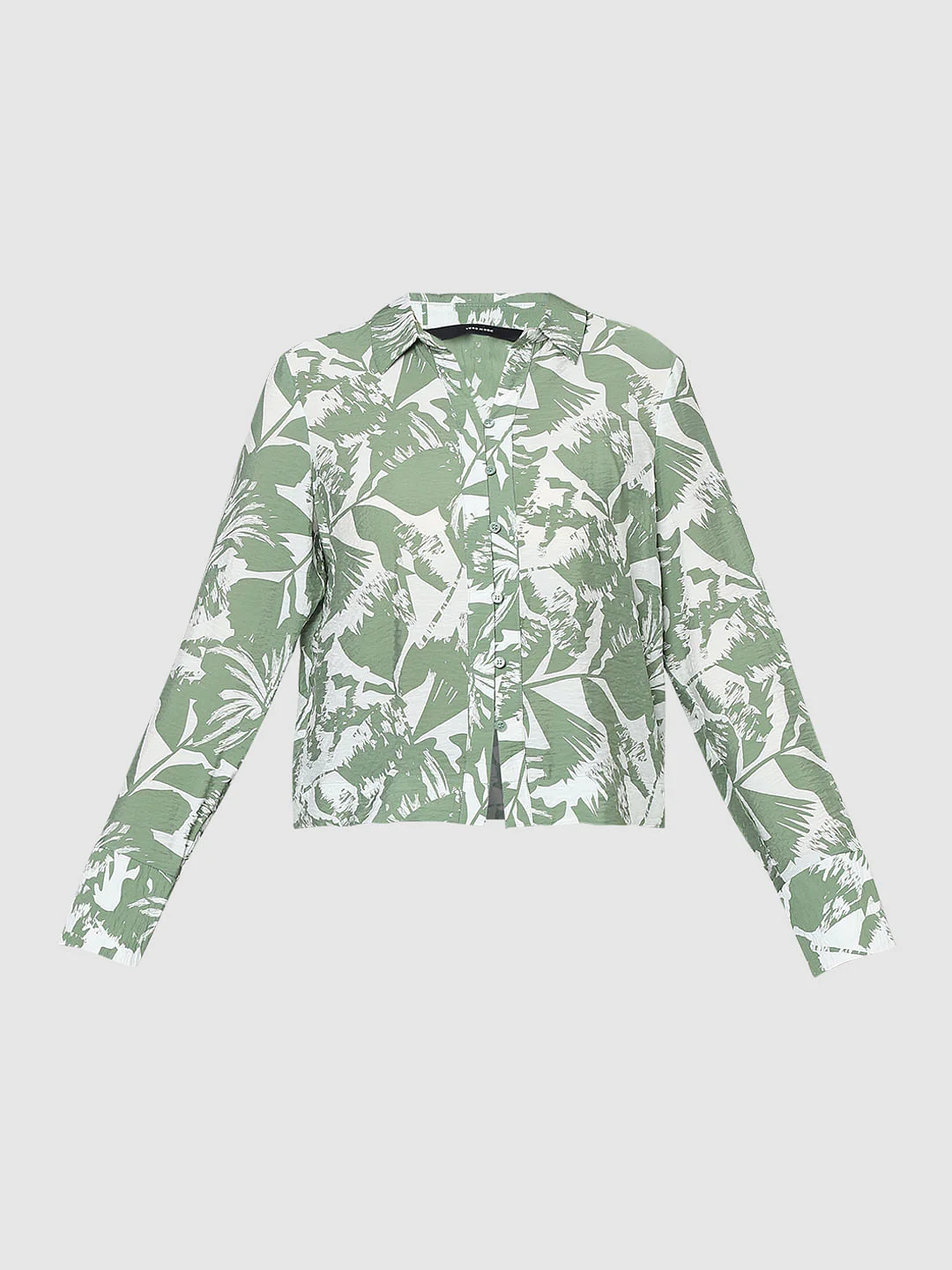 Green Leaf Print Shirt - Image 7