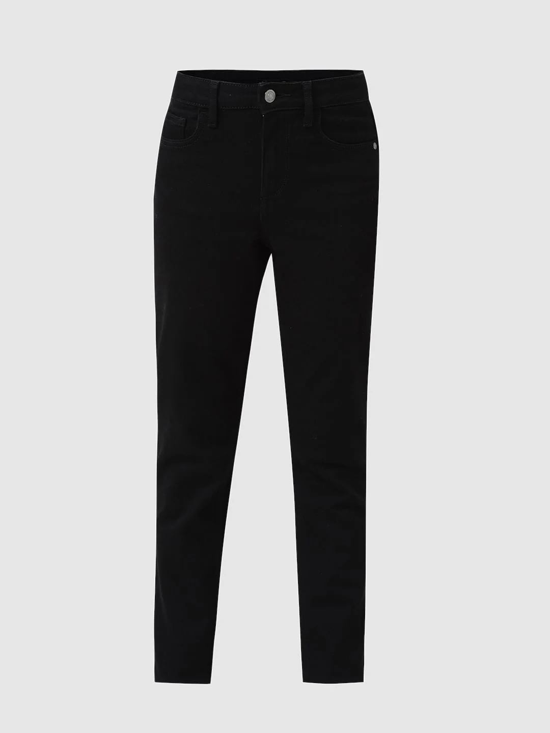 Girl Black Mid Rise Skinny Jeans - Image 5