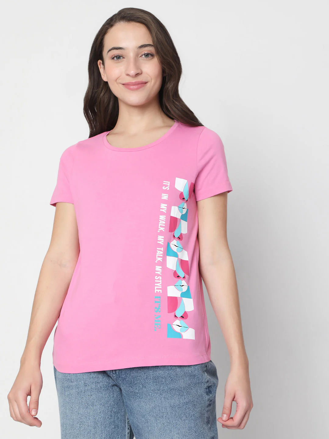 Pink Graphic Print T-Shirt - Image 2