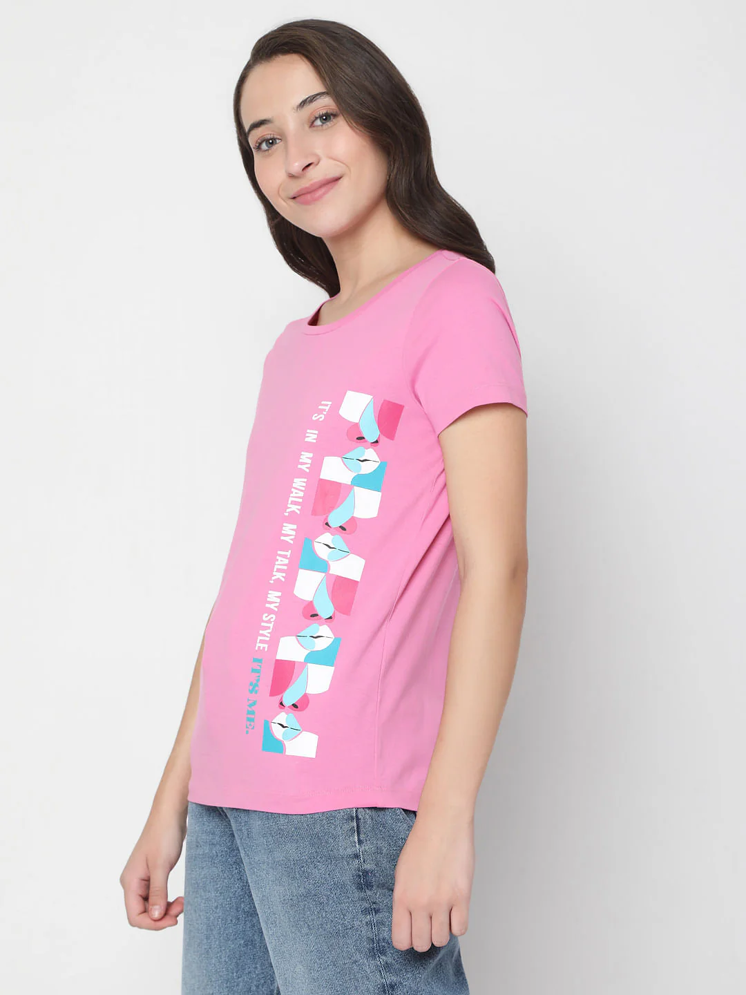 Pink Graphic Print T-Shirt - Image 3