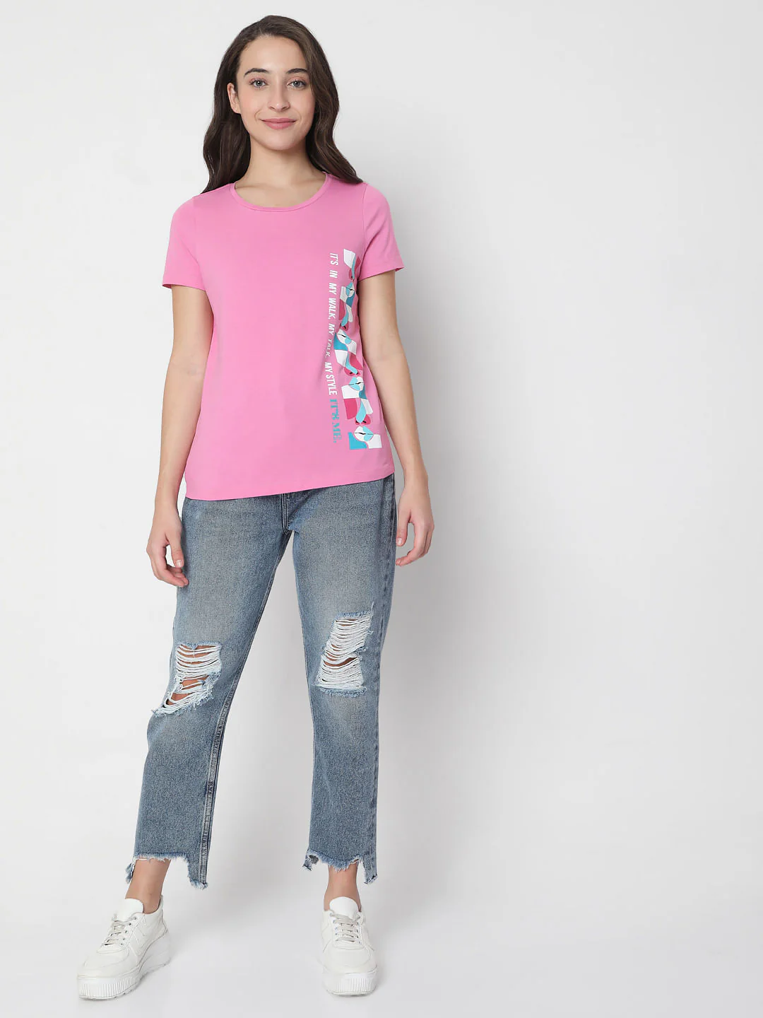 Pink Graphic Print T-Shirt - Image 5