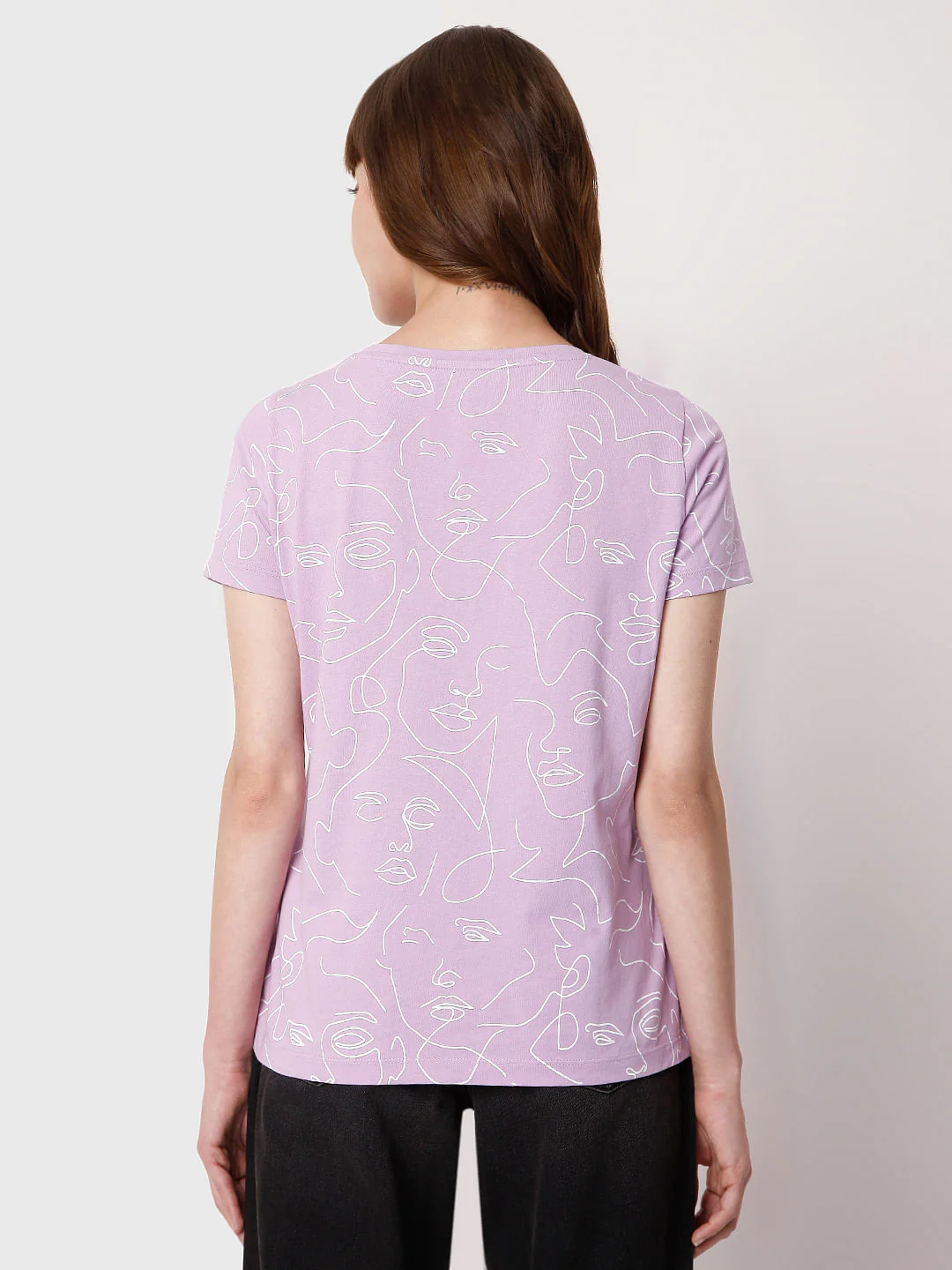Lilac Graphic Print T-Shirt - Image 4