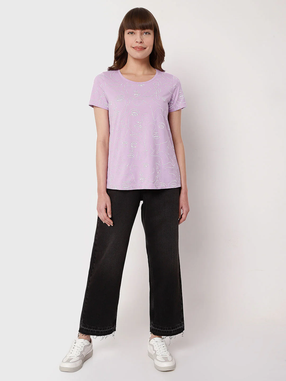 Lilac Graphic Print T-Shirt - Image 5