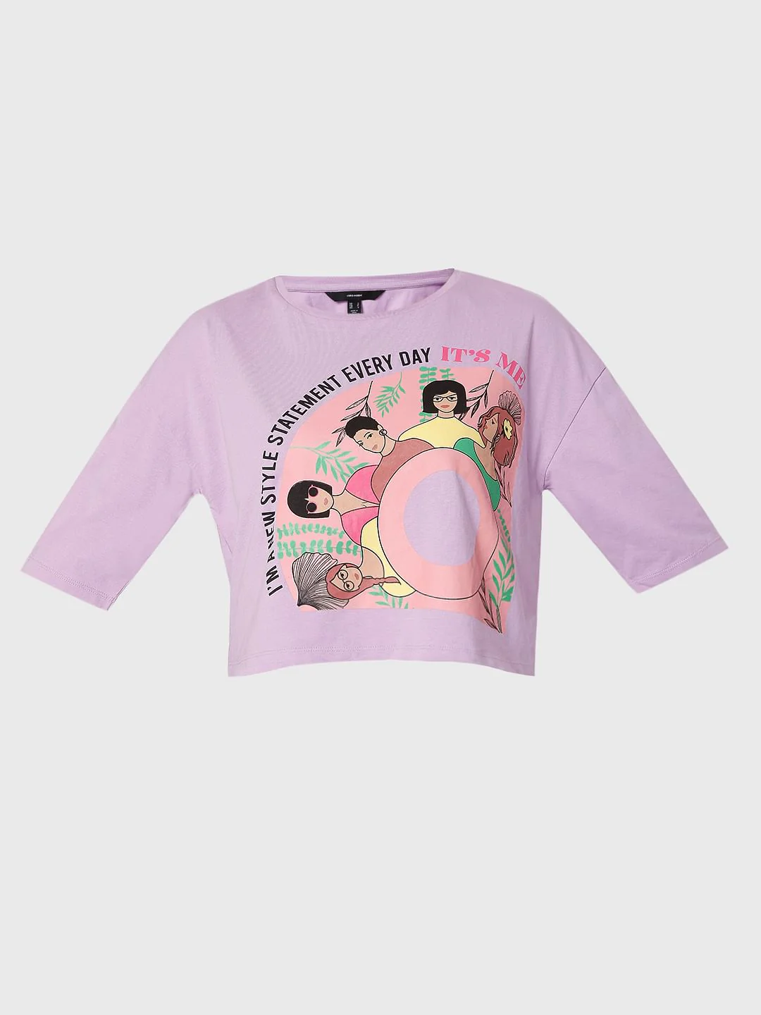Lilac Graphic Print T-Shirt - Image 7