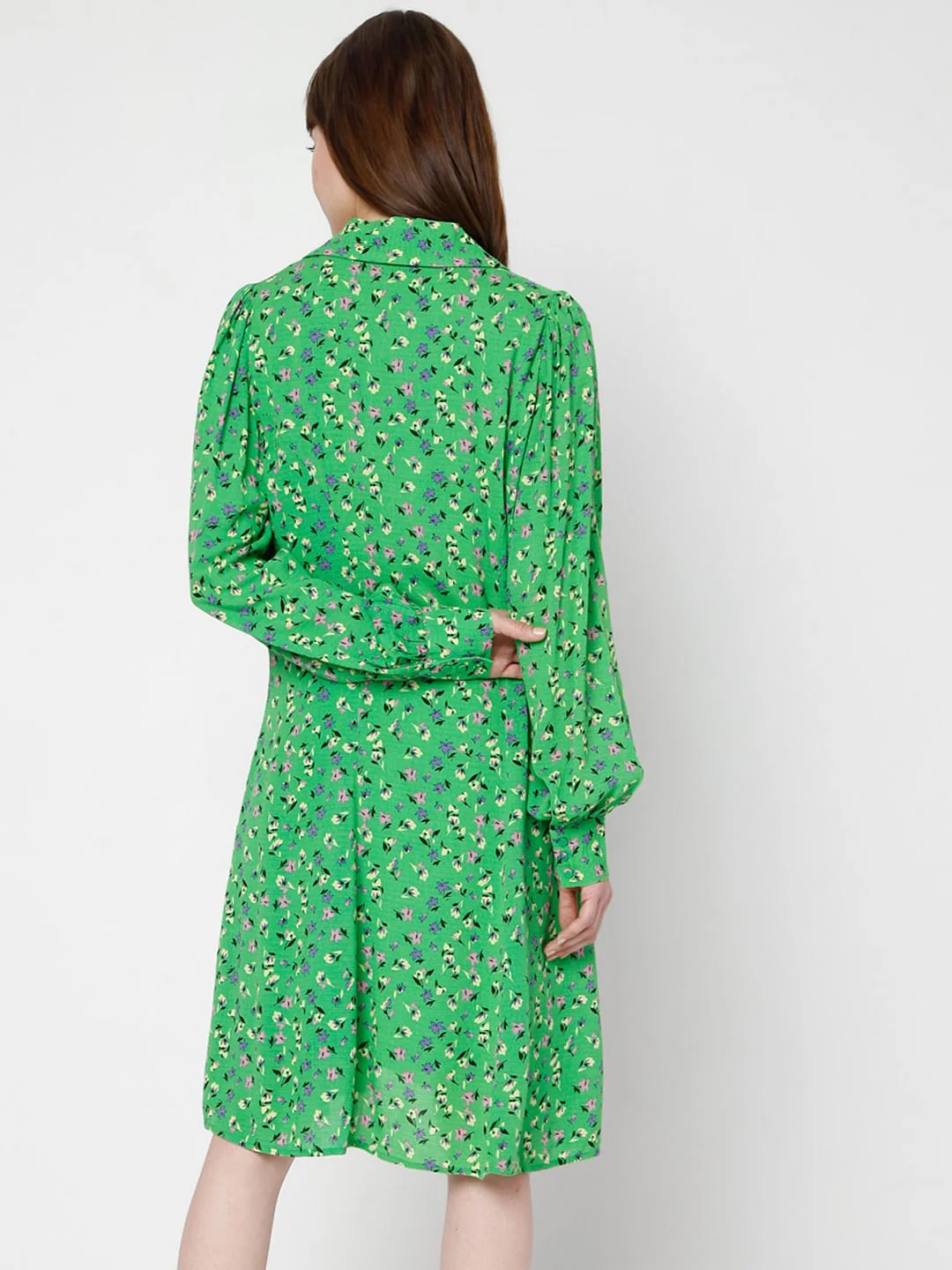 Green Floral Shift Dress - Image 4