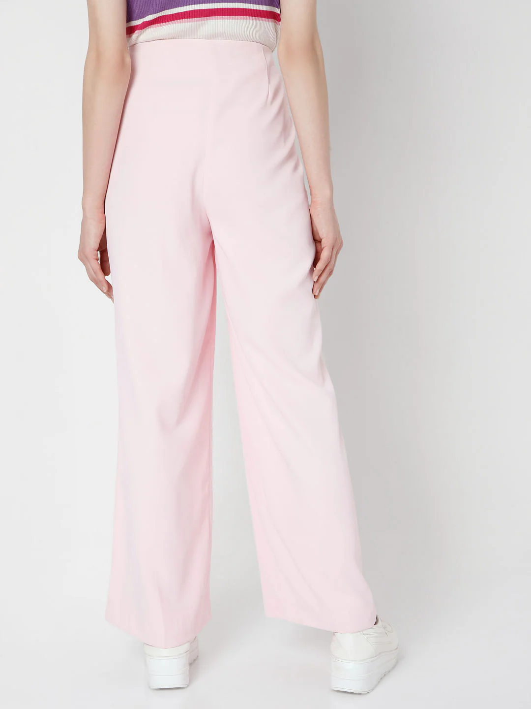 Pink High Rise Belted Co-Ord Set Pants - Image 4