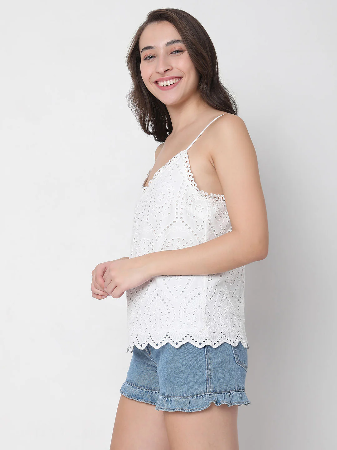White Lace Strappy Top - Image 3